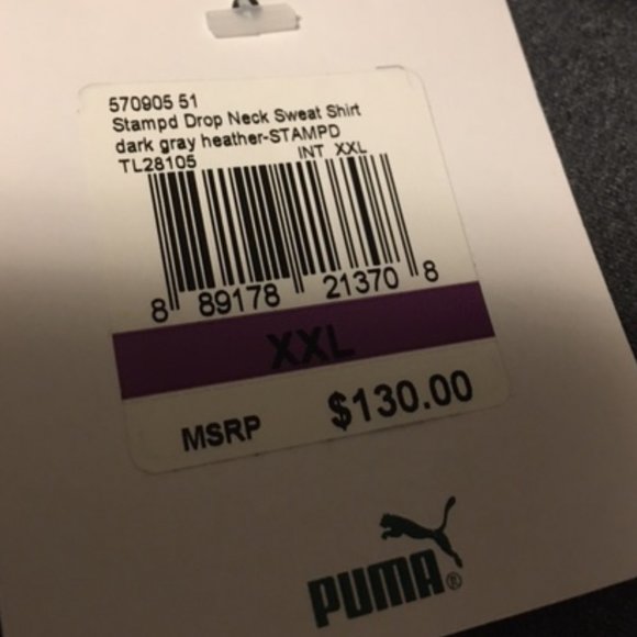 Men's Puma STAMPD Drop Neck Sweatshirt by Chris Stamp STREETWEAR  New XXL - Picture 4 of 12